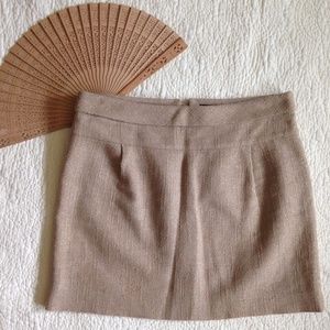 J.Crew Mini Skirt Tan Gold Shimmer Roll Waist 2